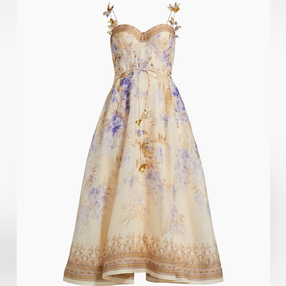 Zimmermann Picnic Floral Midi-Dress